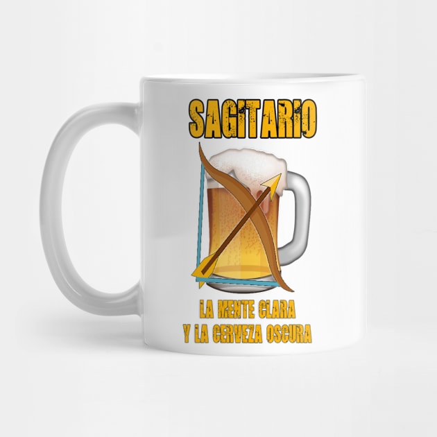 Fun design for lovers of beer and good liquor. Sagittarius sign by Cervezas del Zodiaco